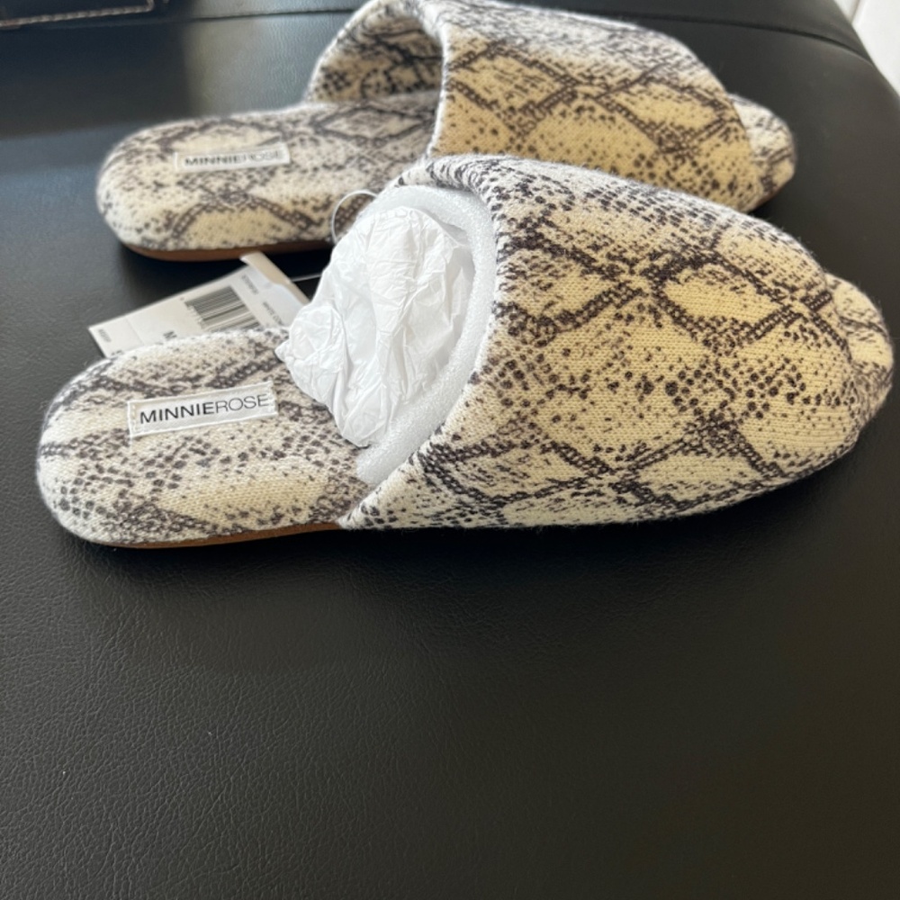 Minnie Rose Open Toe Python Slipper - Picture 2 of 5